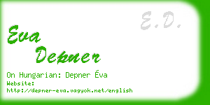 eva depner business card